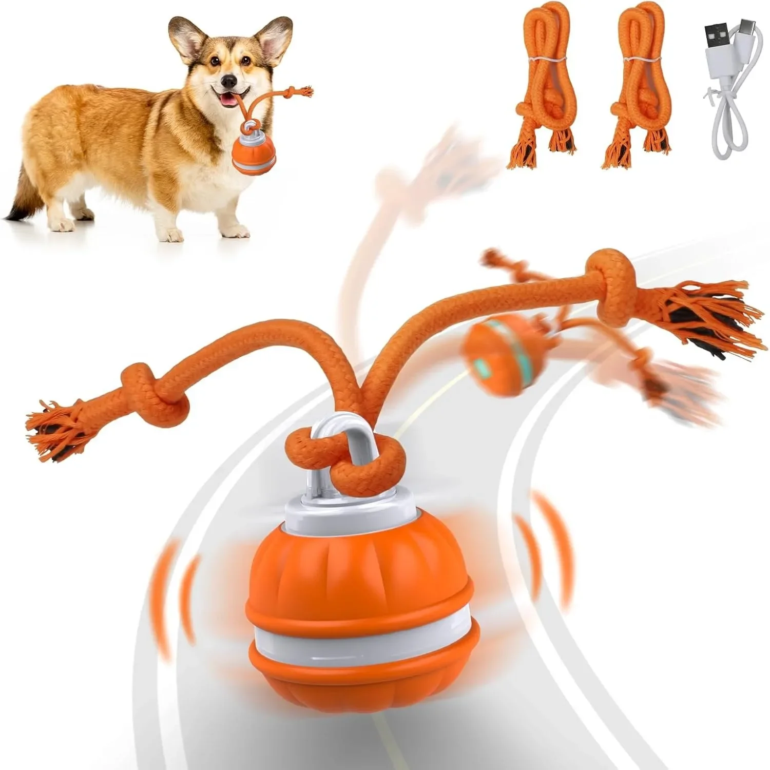 Automatic Moving Dog Ball - Интерактивная игрушка для собак: мяч, который