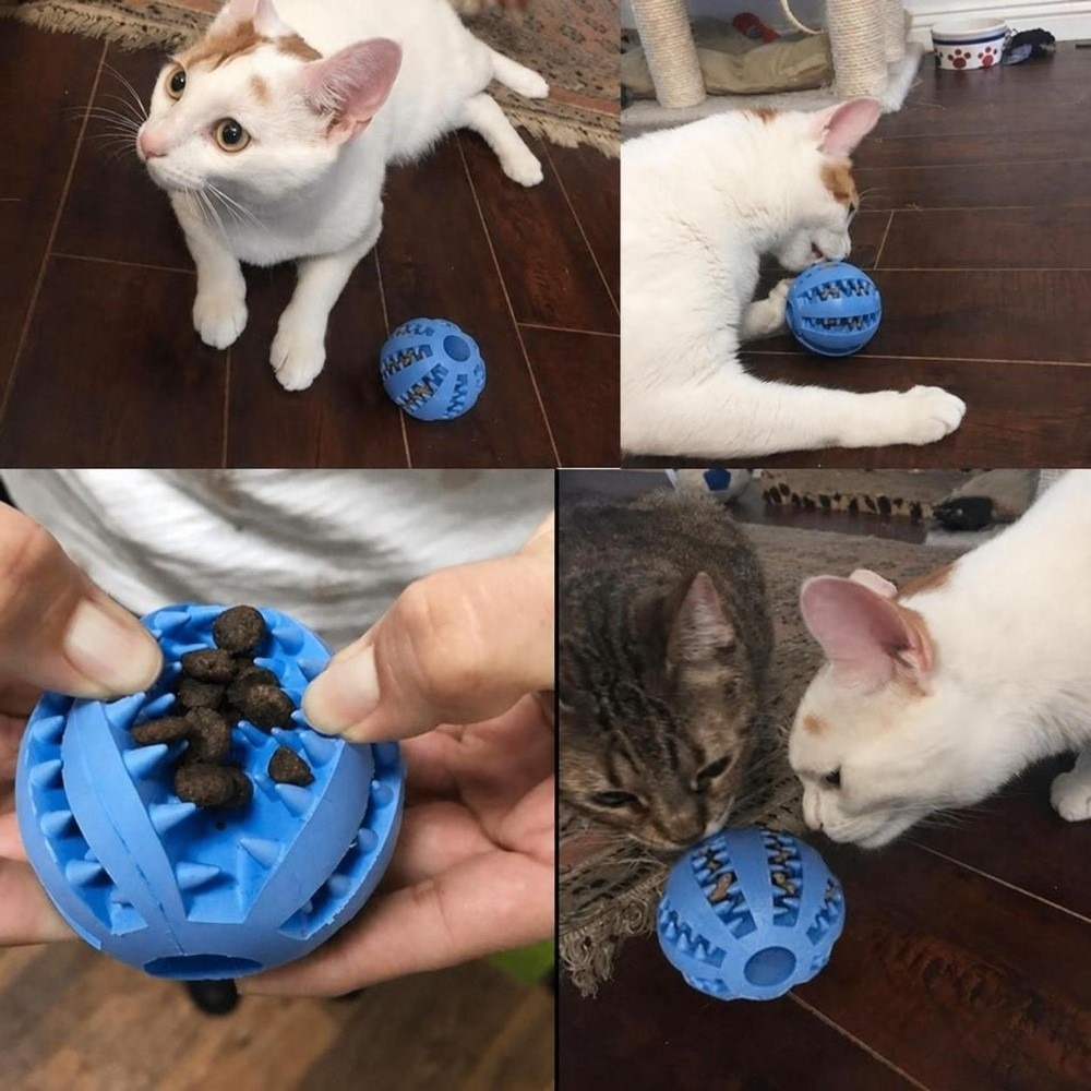 Rubber Treat Dispensing Dog Toy - Резиновый мяч для жевания для собак,
