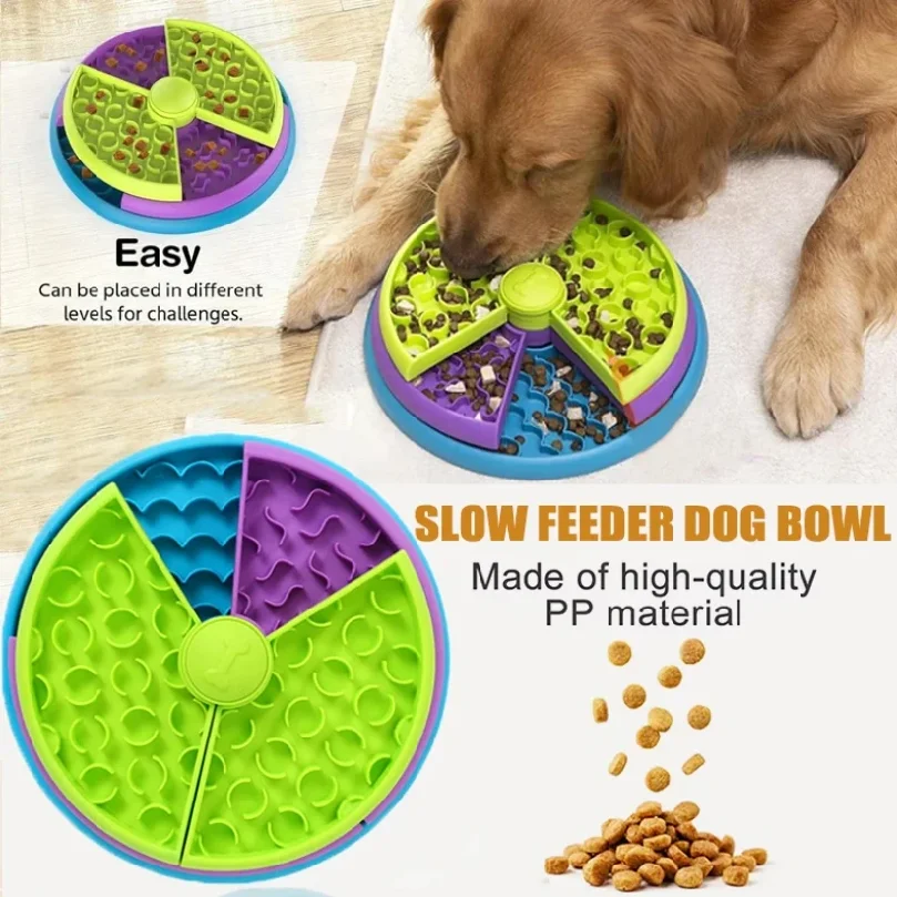 Dog Puzzle Feeder Toy - Миска-головоломка для медленного кормления, интерактивная игрушка