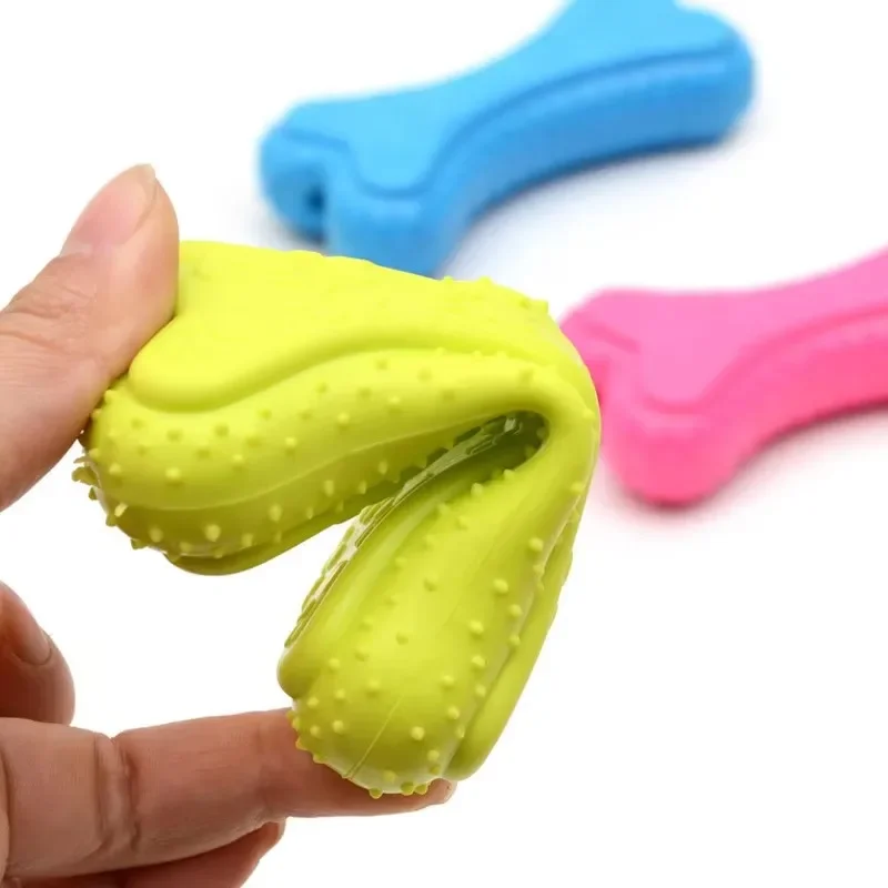 Прочная резиновая игрушка для  – обзор и цена Teeth Cleaning Dog Chew Bone