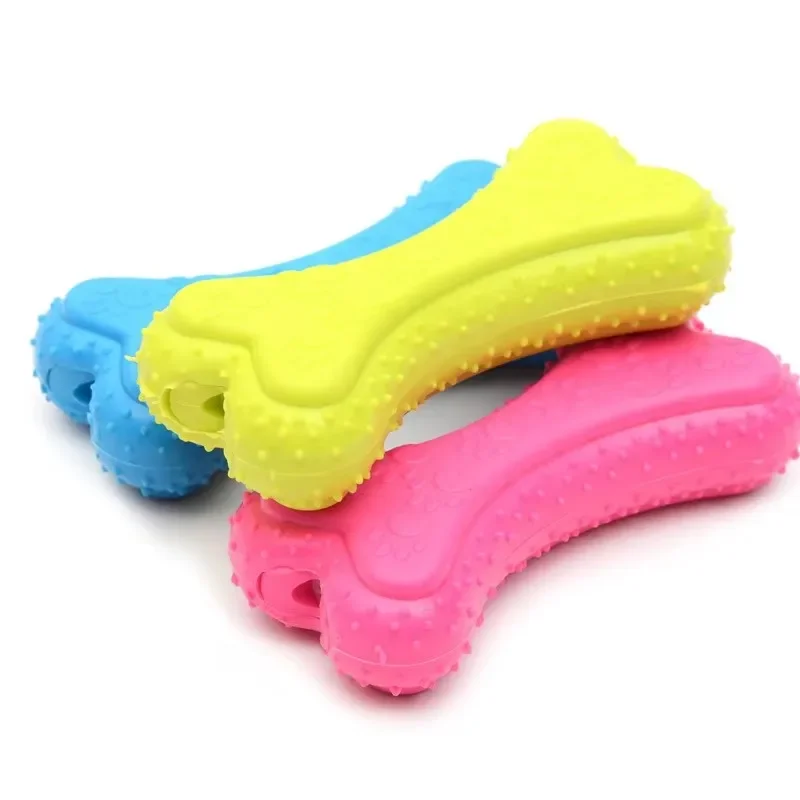 Прочная резиновая игрушка для  – обзор и цена Teeth Cleaning Dog Chew Bone