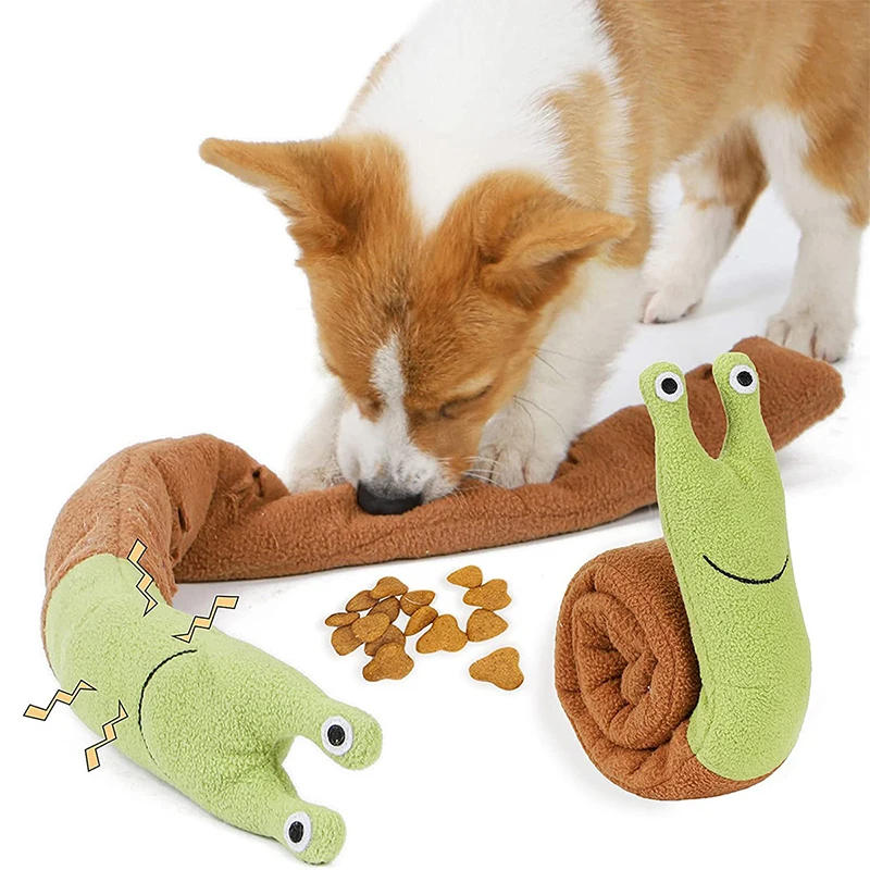Пищащая плюшевая игрушка-улитк – обзор и цена Dog Puzzle Feeder Toy